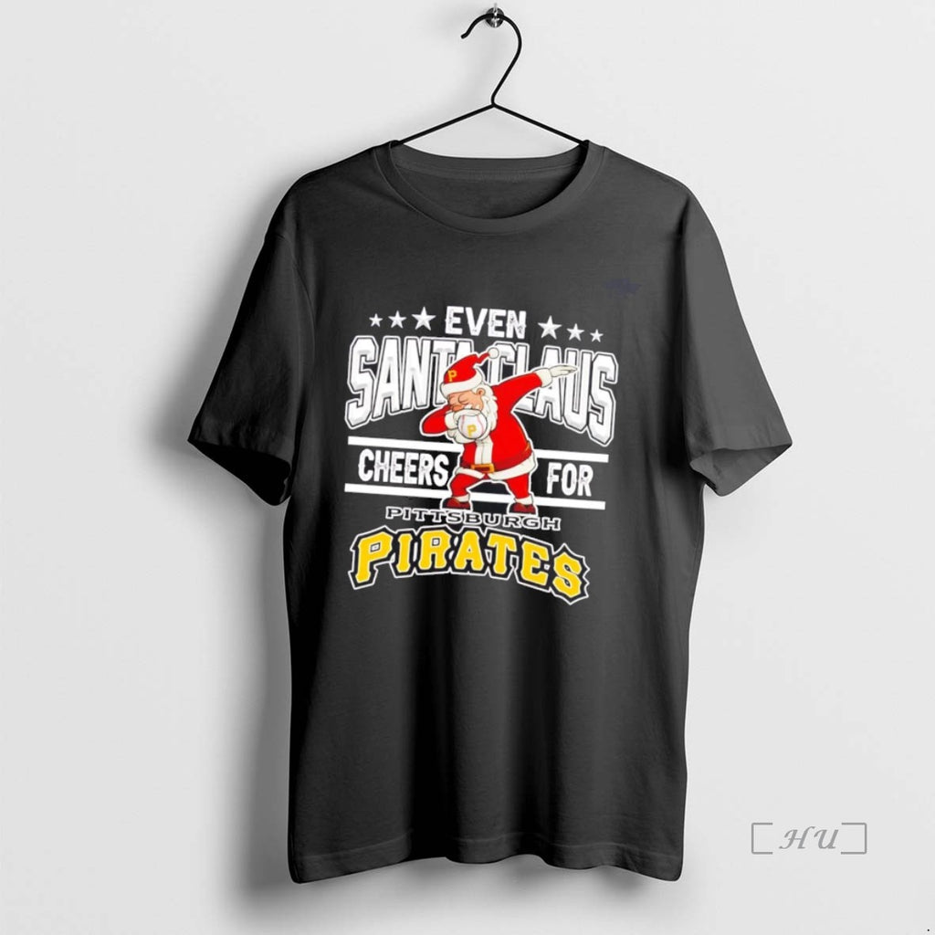 Officials Even Santa Claus Cheers For Pittsburgh Pirates Christmas Shirt Hoodie Sweatshirt | PurePodTees.com