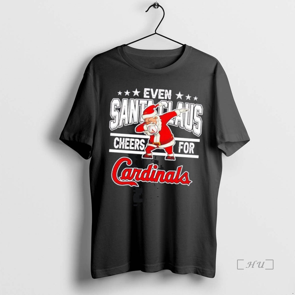 Officials Even Santa Claus Cheers For St Louis Cardinals Christmas Shirt Hoodie Sweatshirt | PurePodTees.com