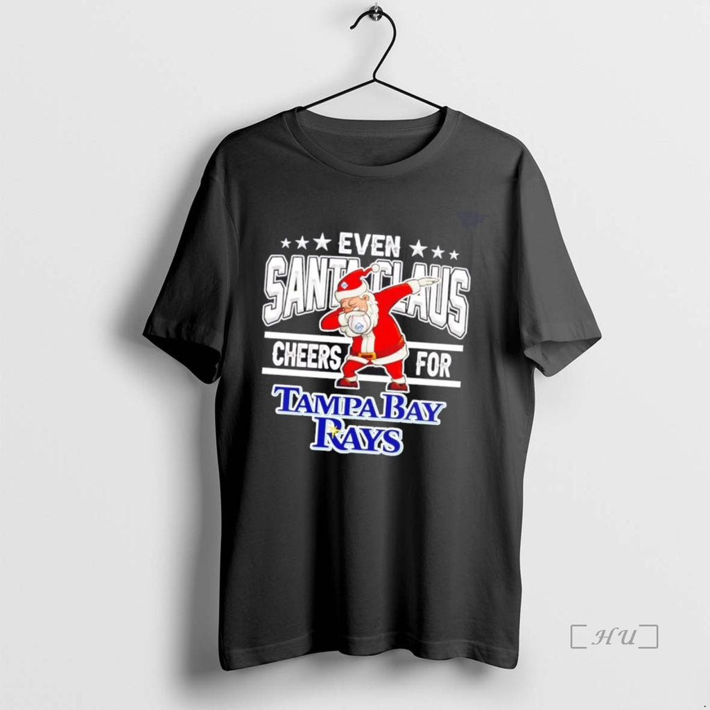 Officials Even Santa Claus Cheers For Tampa Bay Rays Christmas Shirt Hoodie Sweatshirt | PurePodTees.com