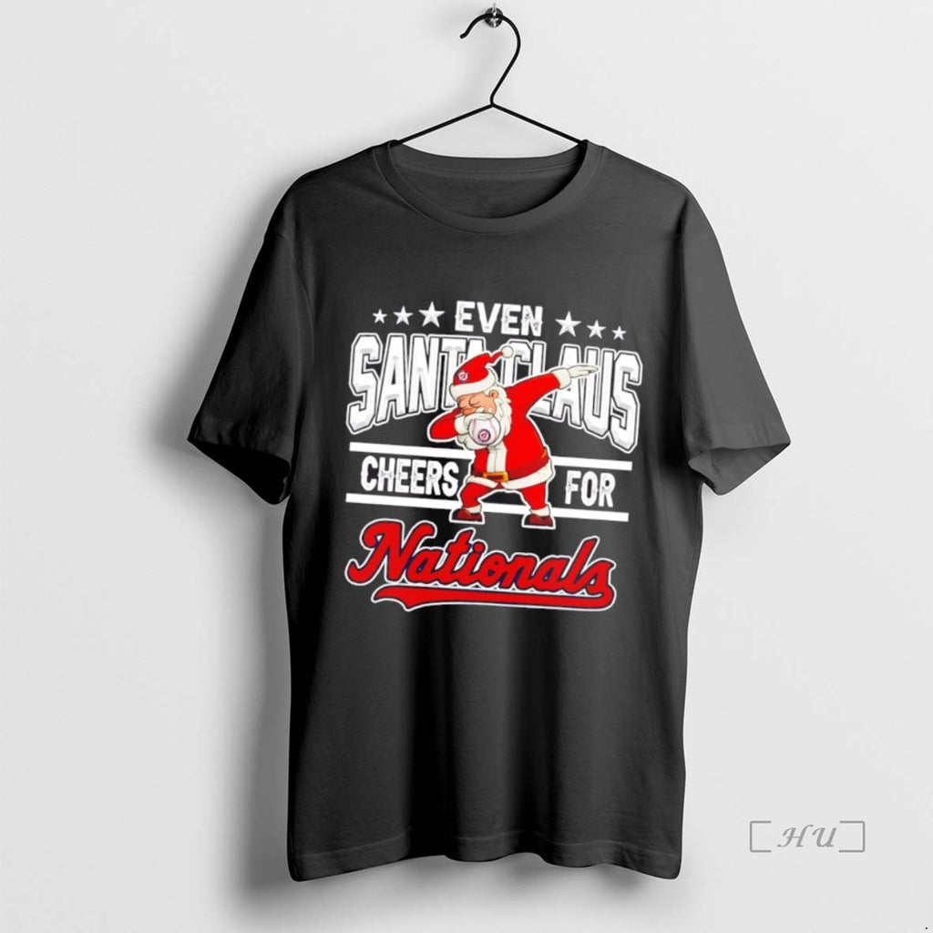 Officials Even Santa Claus Cheers For Washington Nationals Christmas Shirt Hoodie Sweatshirt | PurePodTees.com