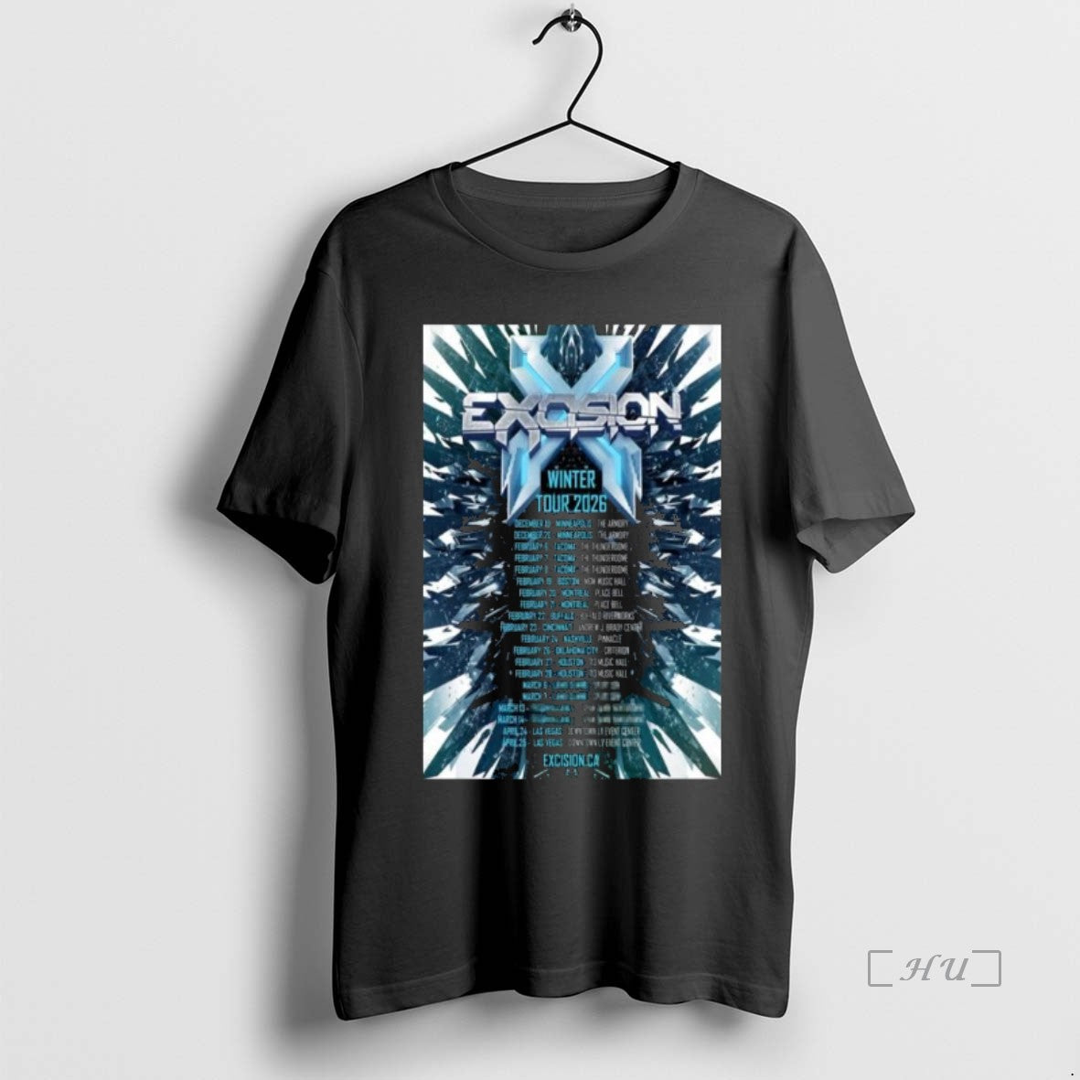 Officials Excision Winter Tour 2026 Long Sleve Shirt Hoodie Sweatshirt | PurePodTees.com
