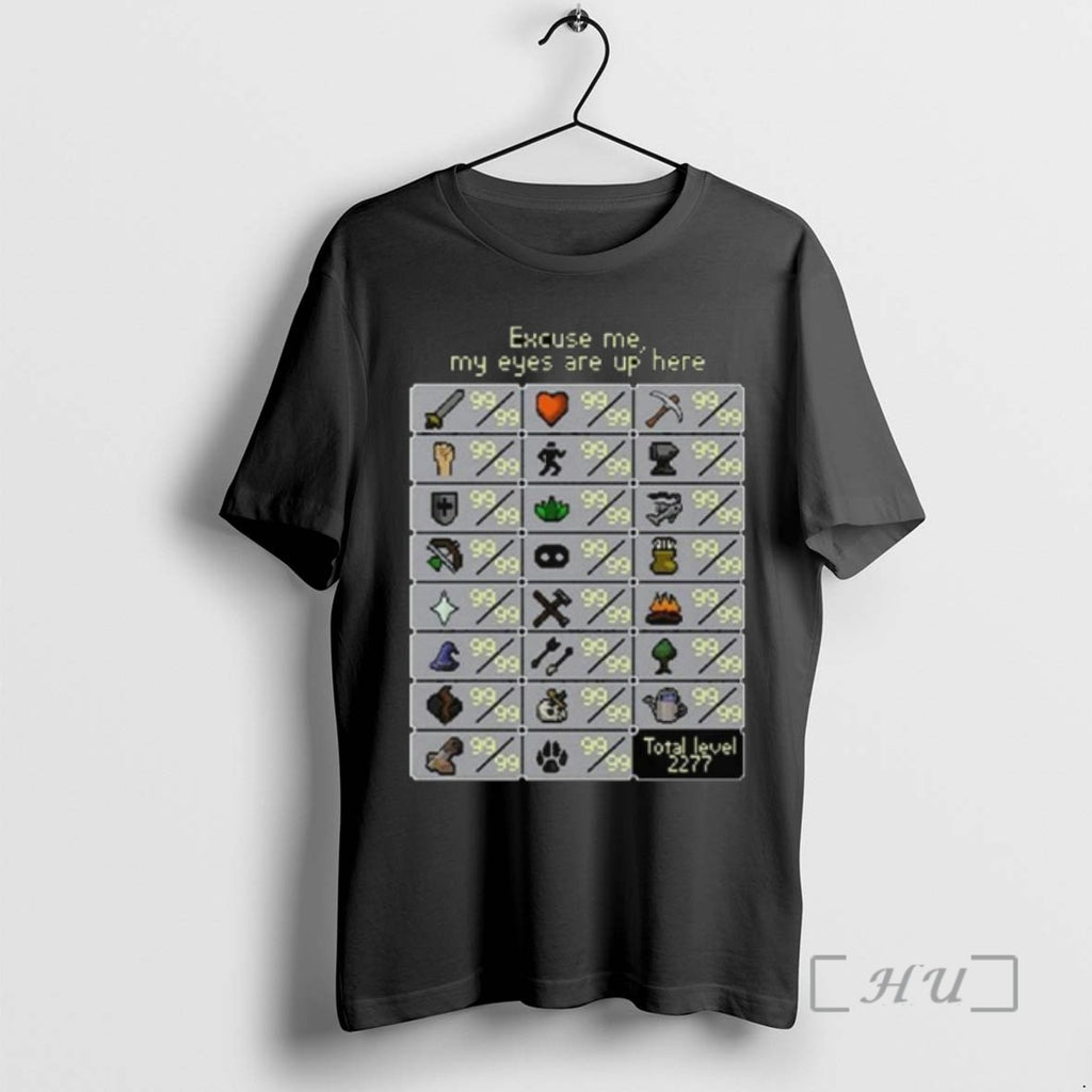Officials Excuse Me My Eyes Are Up Here Runescape Skill Long Sleve T Shirt Sweater