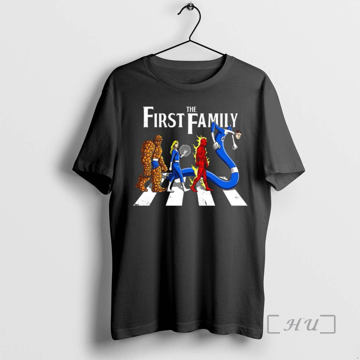 Officials Fantastic Four The First Family Cross The Road Shirt Hoodie Sweatshirt | PurePodTees.com