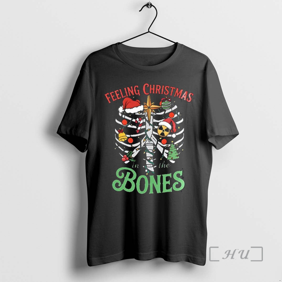 Officials Feeling Christmas In The Bones Ribcage Shirt Hoodie Sweatshirt | PurePodTees.com
