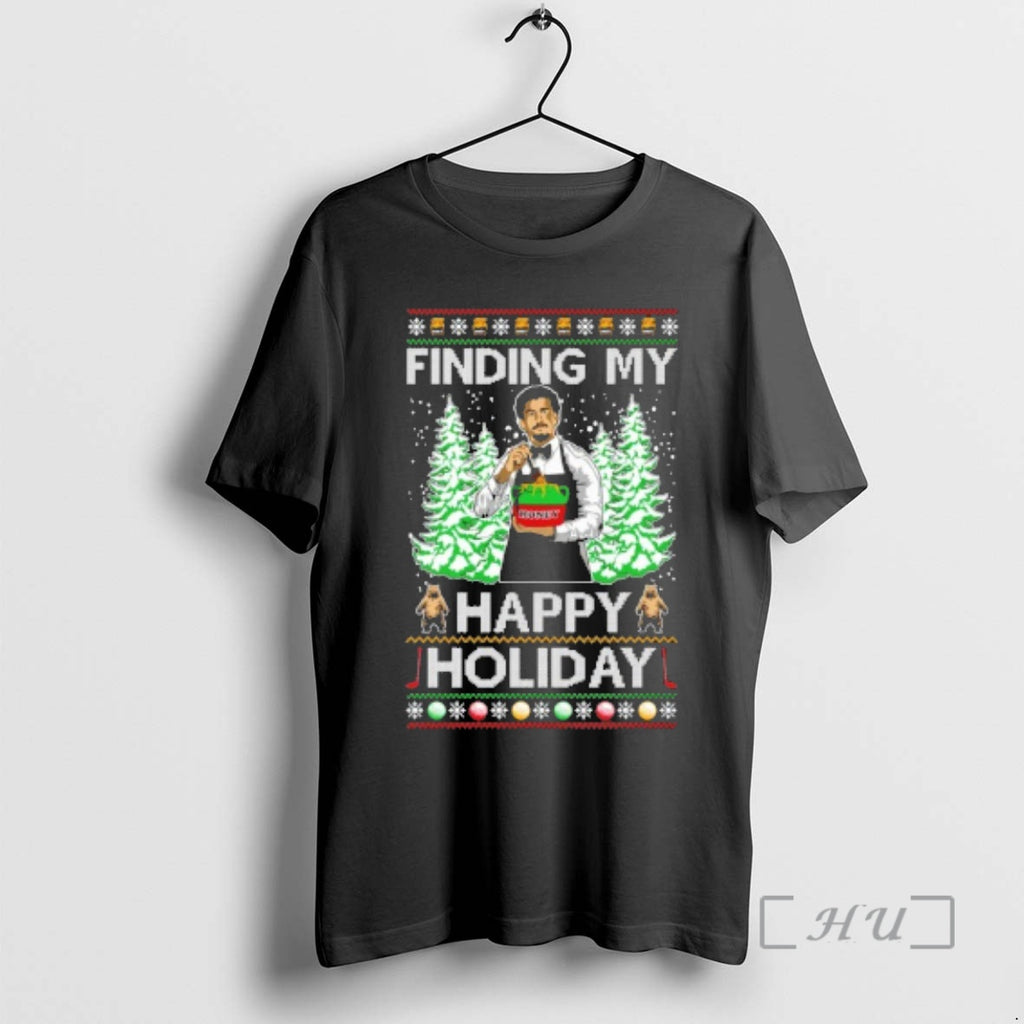 Officials Finding My Happy Holiday Ugly Christmas Sweat Shirt Hoodie Sweatshirt | PurePodTees.com