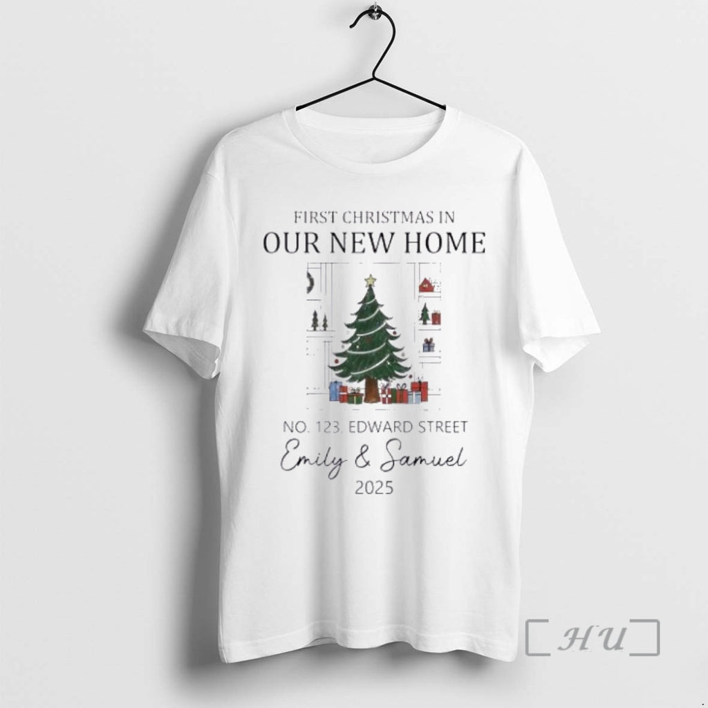 Officials First Christmas In Our New Home Ornaments Ornaments White Shirt Hoodie Sweatshirt | PurePodTees.com