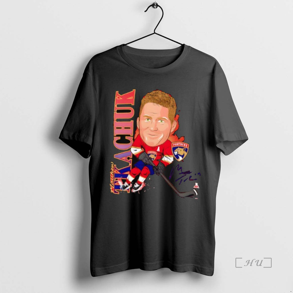 Officials Florida Panthers Matthew Tkachuk Fanatics Caricature Player Signature Shirt Hoodie Sweatshirt | PurePodTees.com