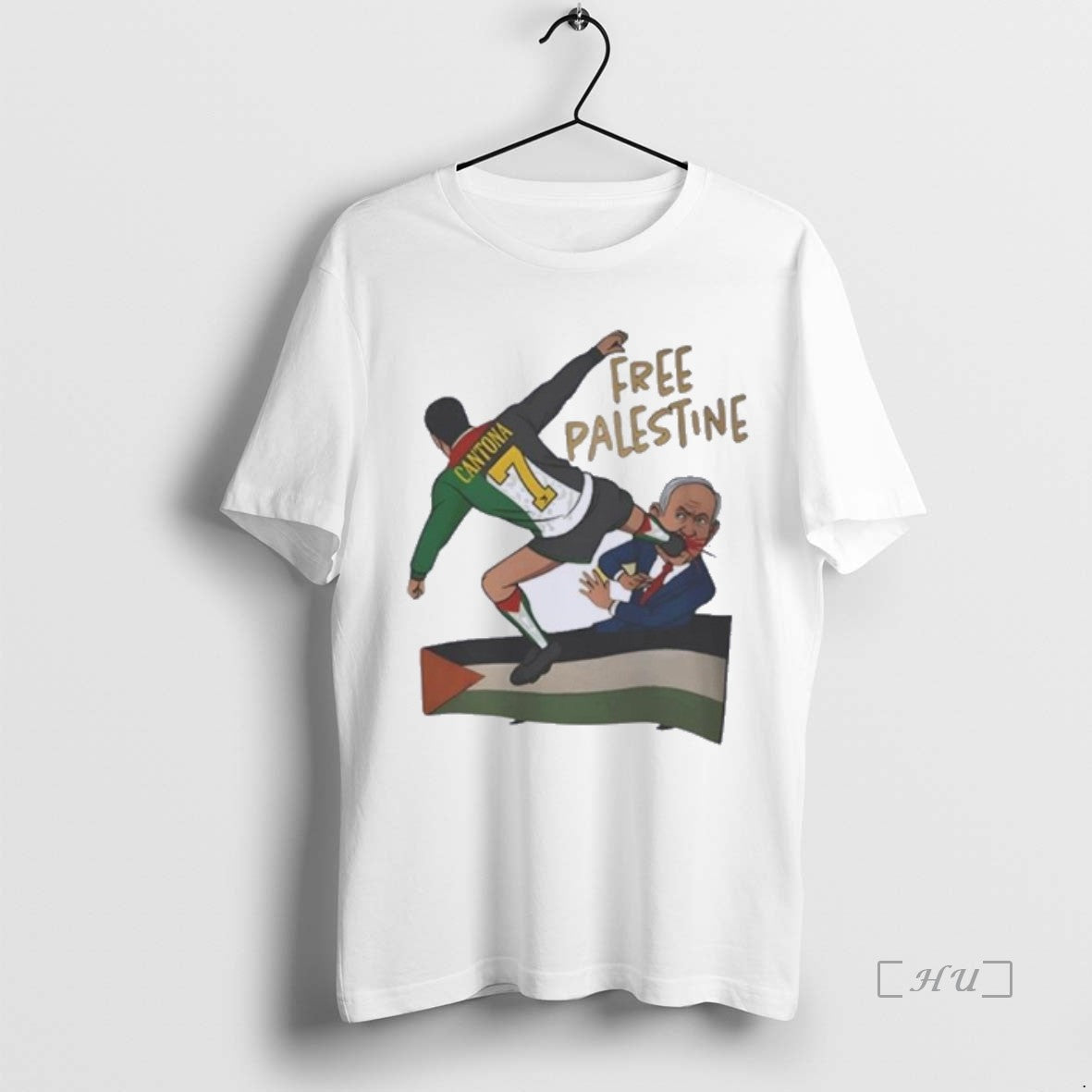 Officials Free Palestine Eric Cantona Kung Fu Kick Shirt Hoodie Sweatshirt | PurePodTees.com