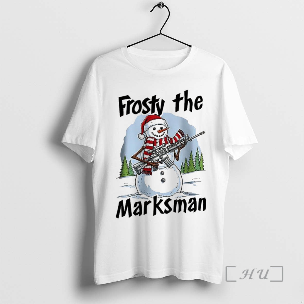 Officials Frosty The Marksman Snowman Christmas Shirt Hoodie Sweatshirt | PurePodTees.com