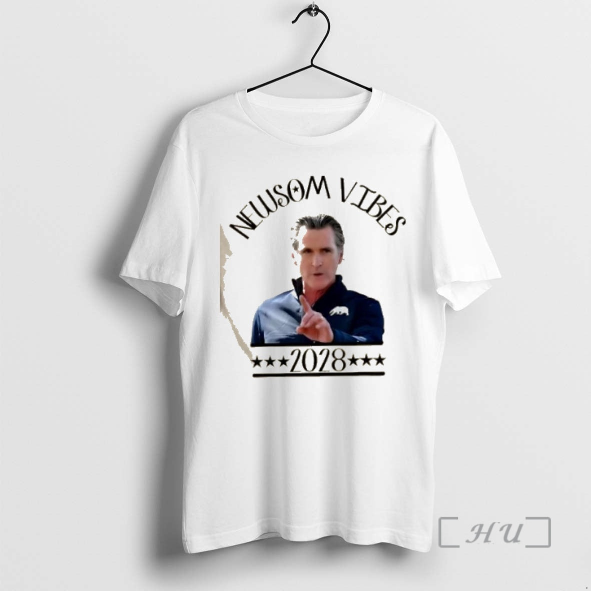 Officials Gavin Newsom Vibes 2028 Political Campaign Shirt Hoodie Sweatshirt | PurePodTees.com
