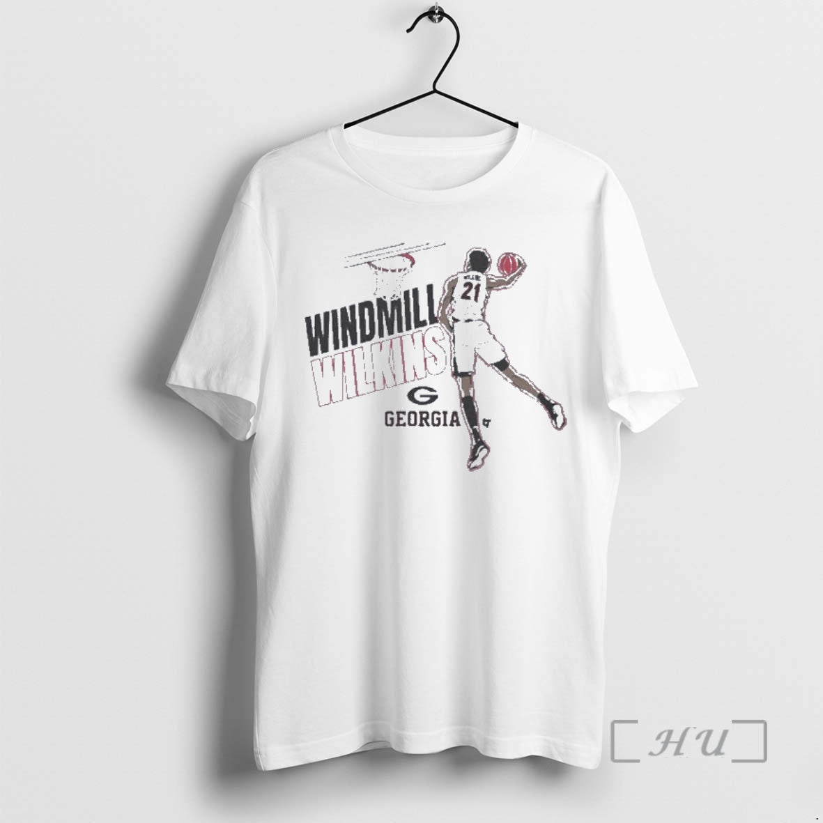Officials Georgia Basketball Windmill Jake Wilkins Dunk Shirt Hoodie Sweatshirt | PurePodTees.com