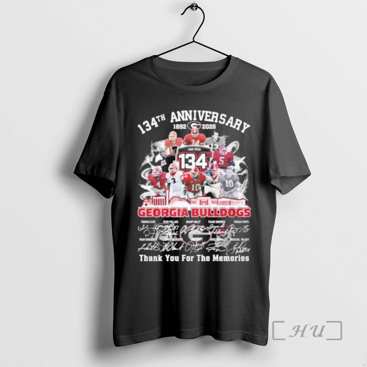 Officials Georgia Bulldogs 134th Anniversary 1892 2026 Signatures Shirt Hoodie Sweatshirt | PurePodTees.com