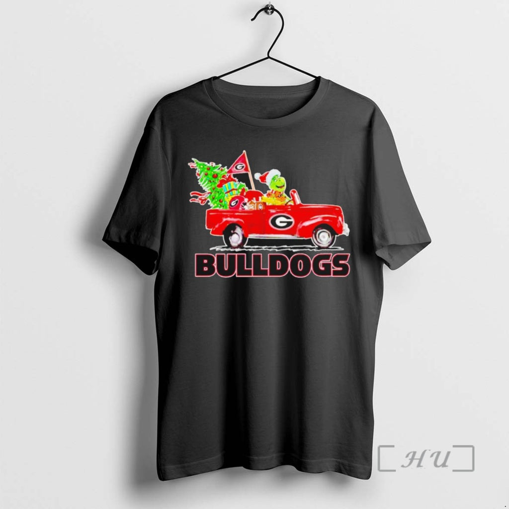 Officials Georgia Bulldogs Grinch Driving Car Christmas T Shirt Sweater