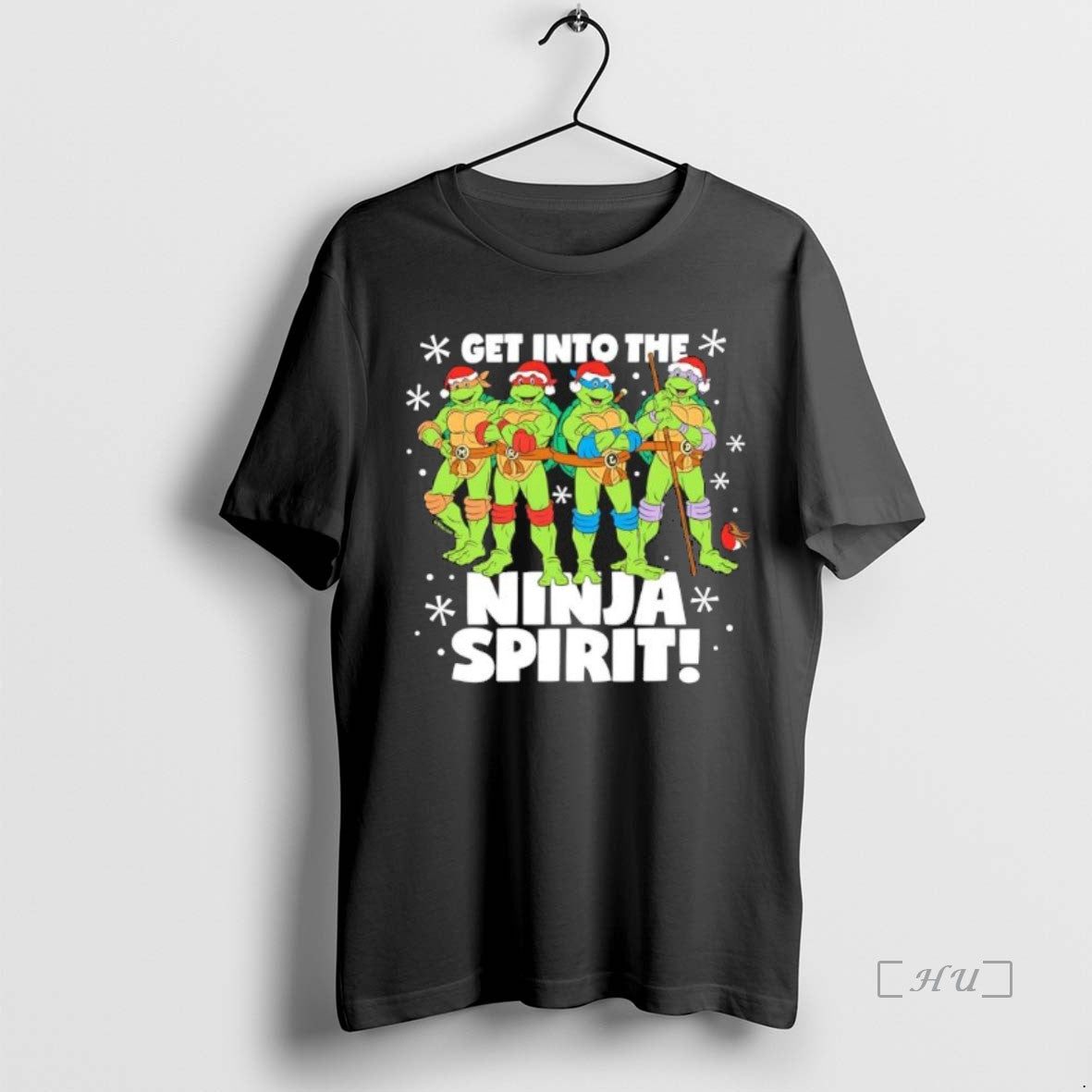 Officials Get Into The Ninja Spirit Mutant Ninja Turtles The Grinch Black Premium T Shirts Hoodie Sweatshirt