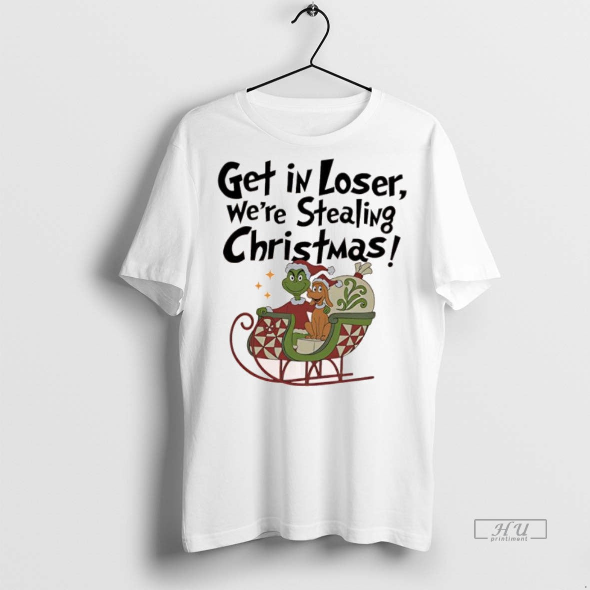 Officials Get In Loser Were Stealing Christmas Grinch And His Dog Max Premium Shirt Hoodie Sweatshirt | PurePodTees.com