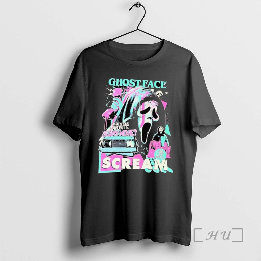 Officials Ghost Face Halloween Horror Scream Whats Your Favorite Scary Movie T Shirt Sweater