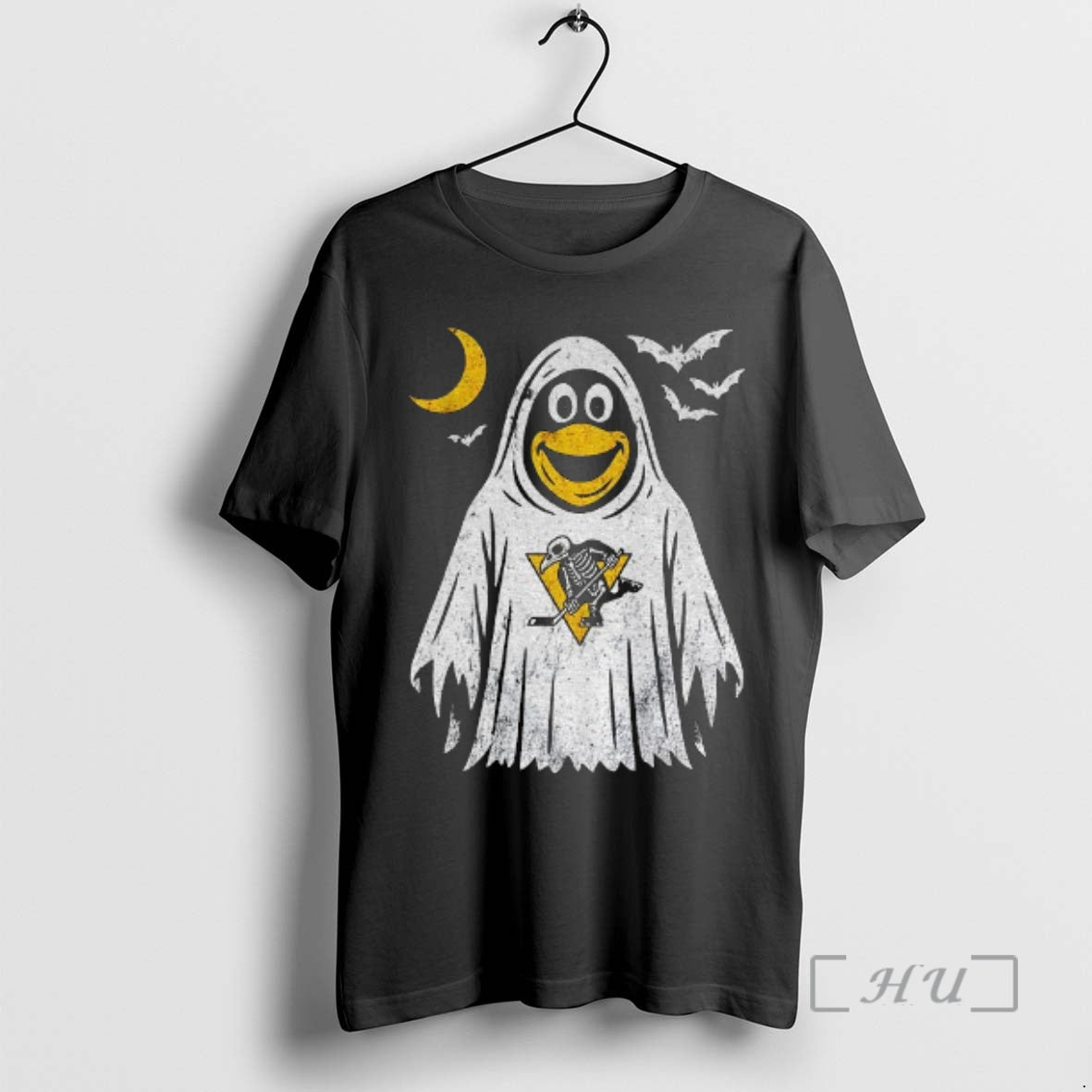 Officials Ghost Skeleton Pittsburgh Penguin Hockey Nhl Halloween Shirt Hoodie Sweatshirt | PurePodTees.com