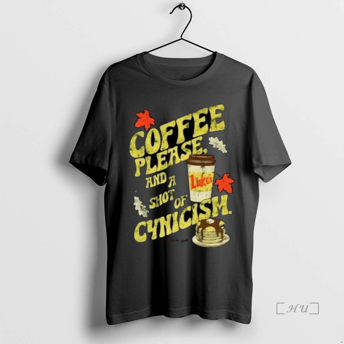 Officials Gilmore Girls Coffee Please And A Shot Of Cynicism Circle Black Premium T Shirts Hoodie Sweatshirt