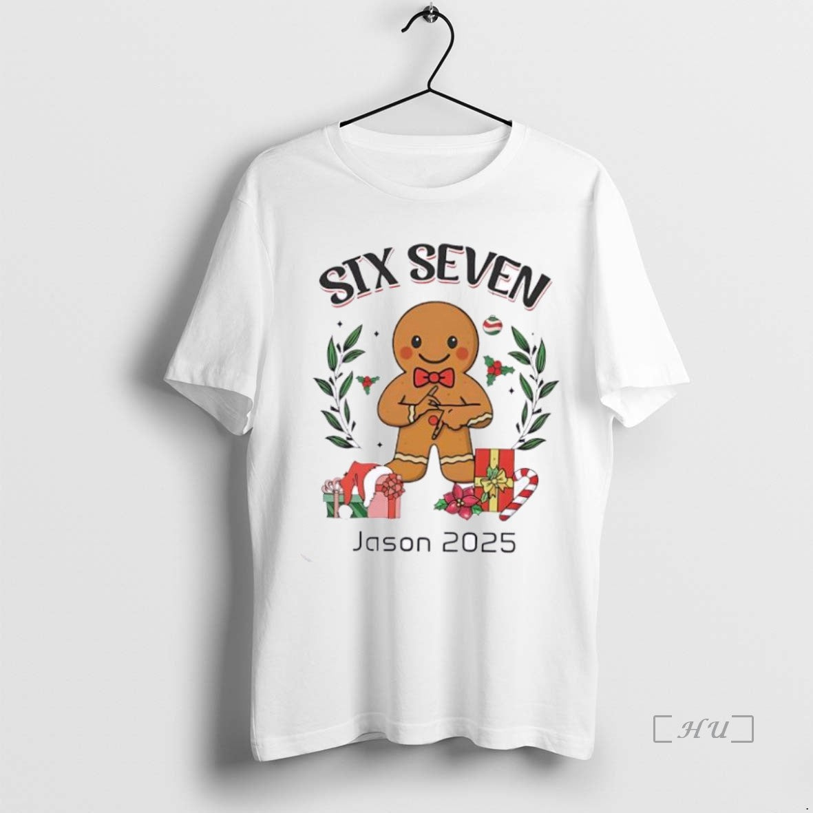 Officials Gingerbread Six Seven Funny Christmas Personalized Ornaments White Shirt Hoodie Sweatshirt | PurePodTees.com
