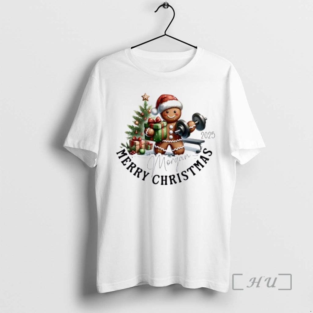 Officials Gingerbread Weightlifting Merry Christmas 2025 Personalized Ornaments White Shirt Hoodie Sweatshirt