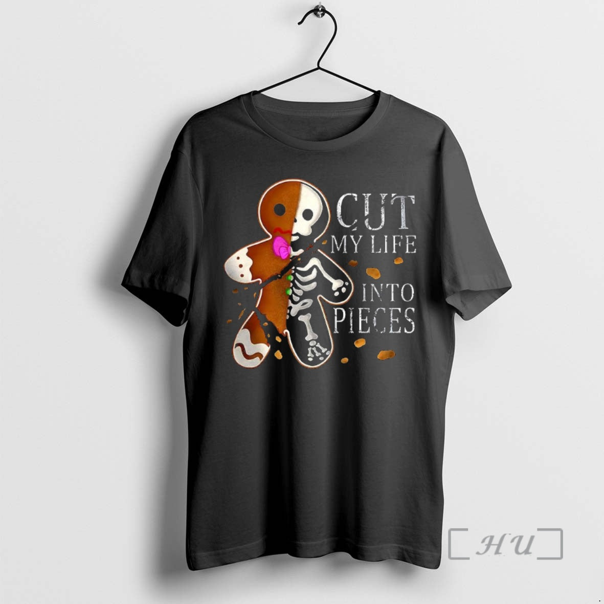 Officials Gingerbread Skeleton Cut My Life Into Pieces Gingerbread Christmas Shirt Hoodie Sweatshirt | PurePodTees.com