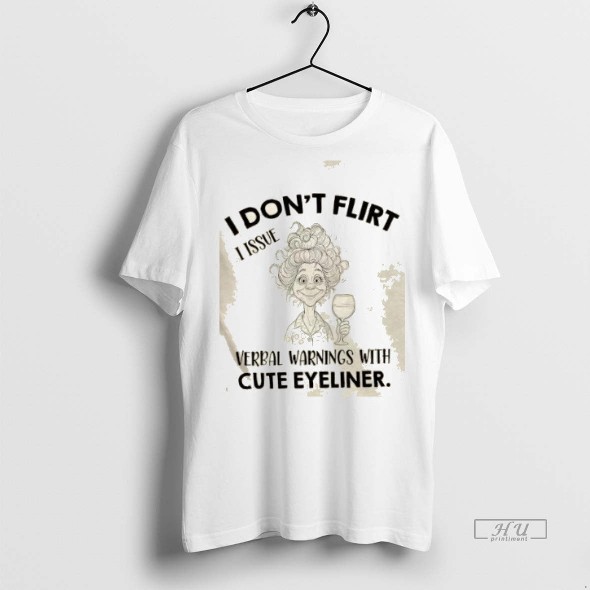 Officials Girl I Dont Flirt I Issue Verbal Warnings With Cute Eyeliner Premium Shirt Hoodie Sweatshirt | PurePodTees.com