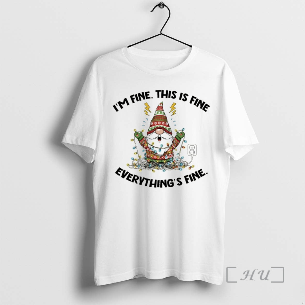 Officials Gnome Christmas Tree Im Fine This Is Fine Everythings Fine Merry Christmas Premium Shirt Hoodie Sweatshirt