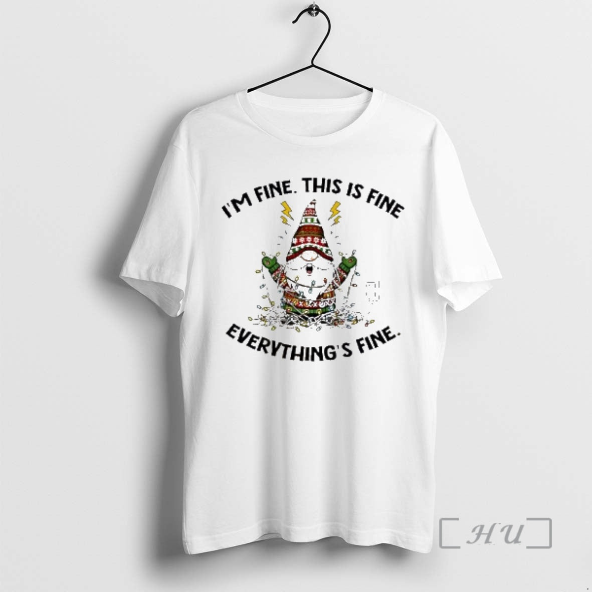 Officials Gnome Tree Im Fine This Is Fine Everythings Fine Merry Christmas 2025 Premium Shirt Hoodie Sweatshirt