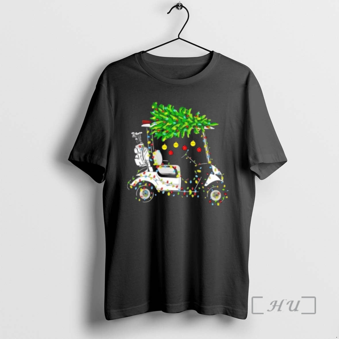 Officials Golf Cart Christmas Tree Lights Shirt Hoodie Sweatshirt | PurePodTees.com