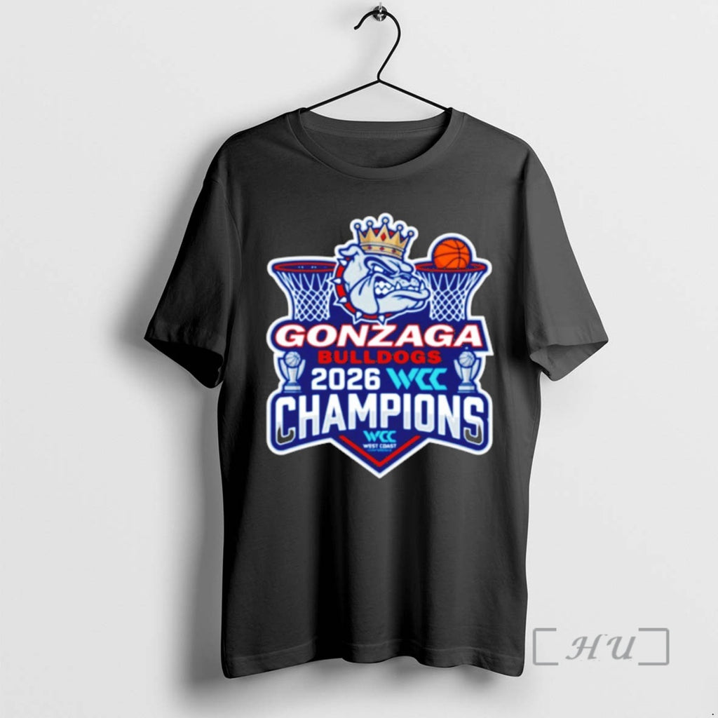 Officials Gonzaga Bulldogs Basketball Wcc Champions 2026 Logo