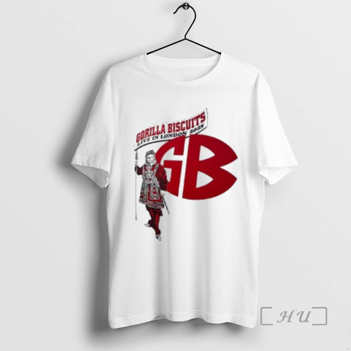 Officials Gorilla Biscuits Live In London 2025 Red Logo Graphic Shirt Hoodie Sweatshirt | PurePodTees.com