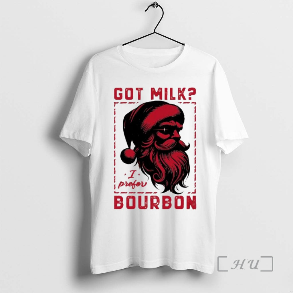Officials Got Milk Santa I Prefer Bourbon Christmas Shirt Hoodie Sweatshirt | PurePodTees.com