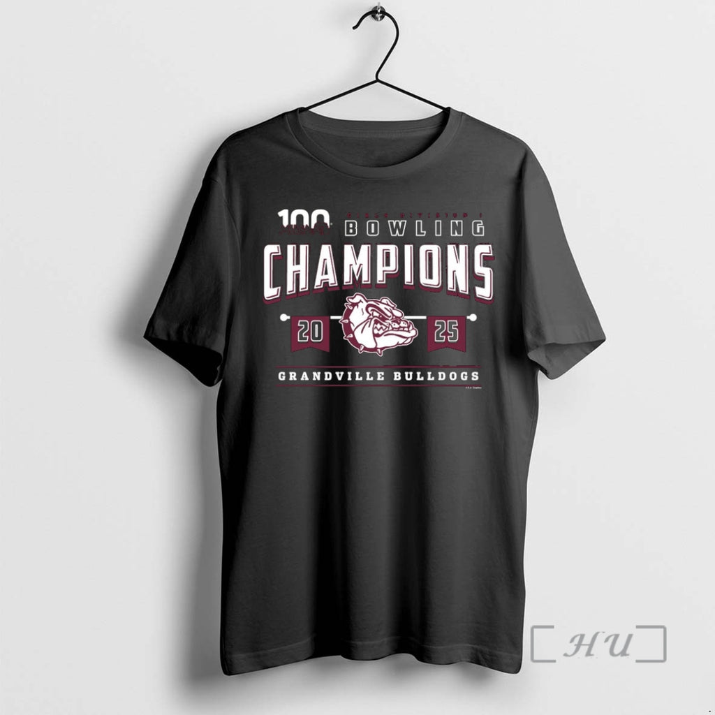 Officials Grandville Bulldogs 2025 Girls Bowling D1 Champions Shirt Hoodie Sweatshirt | PurePodTees.com