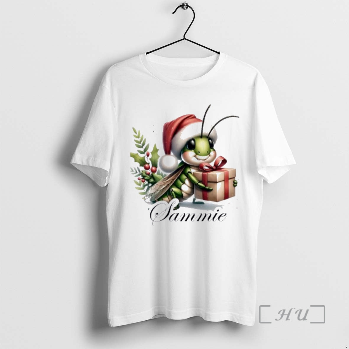 Officials Grasshopper Cute Merry Christmas 2025 Personalized Ornaments White Shirt Hoodie Sweatshirt | PurePodTees.com