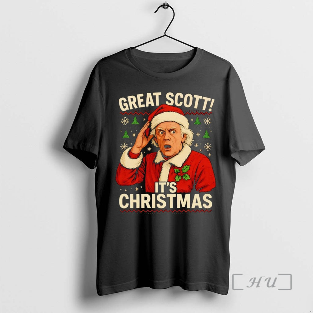 Officials Great Scott Back To The Future Its Christmas Shirt Hoodie Sweatshirt | PurePodTees.com