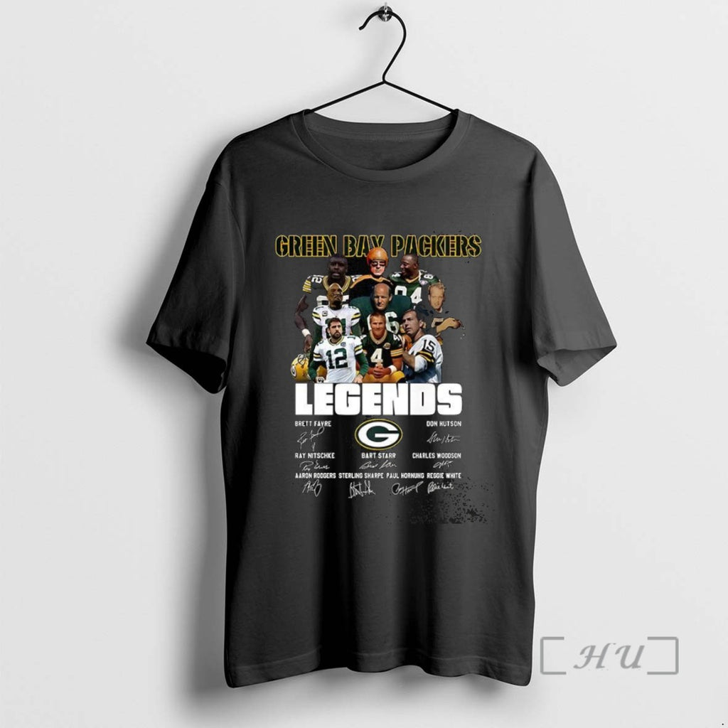 Officials Green Bay Packers Legends Vintage Signature T Shirt Sweater