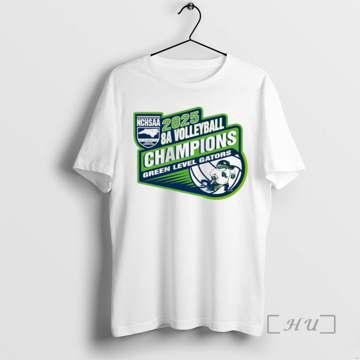 Officials Green Level Gators 2025 Nchsaa 8a Volleyball Champions Shirt Hoodie Sweatshirt | PurePodTees.com