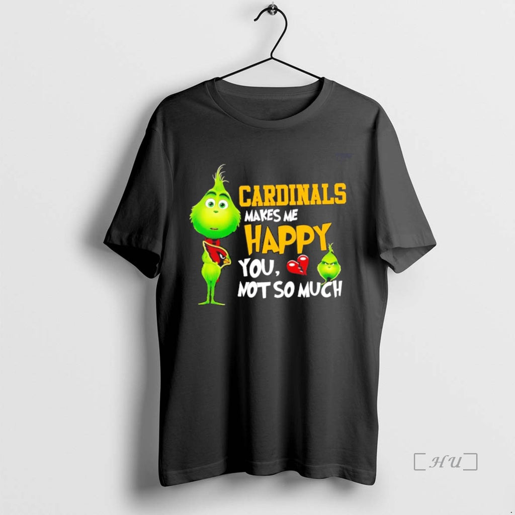 Officials Grinch Arizona Cardinals Makes Me Happy You Not So Much Christmas Premium T Shirts Hoodie Sweatshirt