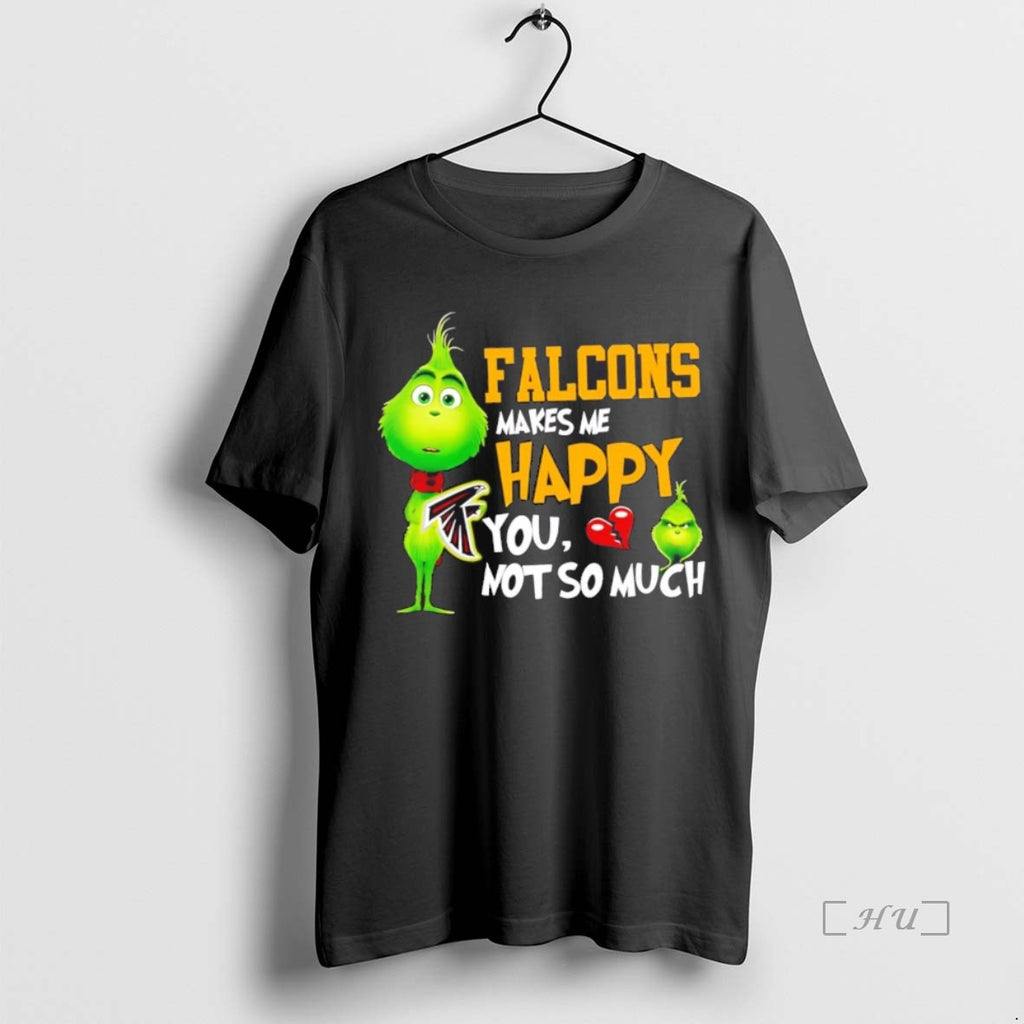 Officials Grinch Atlanta Falcons Makes Me Happy You Not So Much Christmas Premium T Shirts Hoodie Sweatshirt