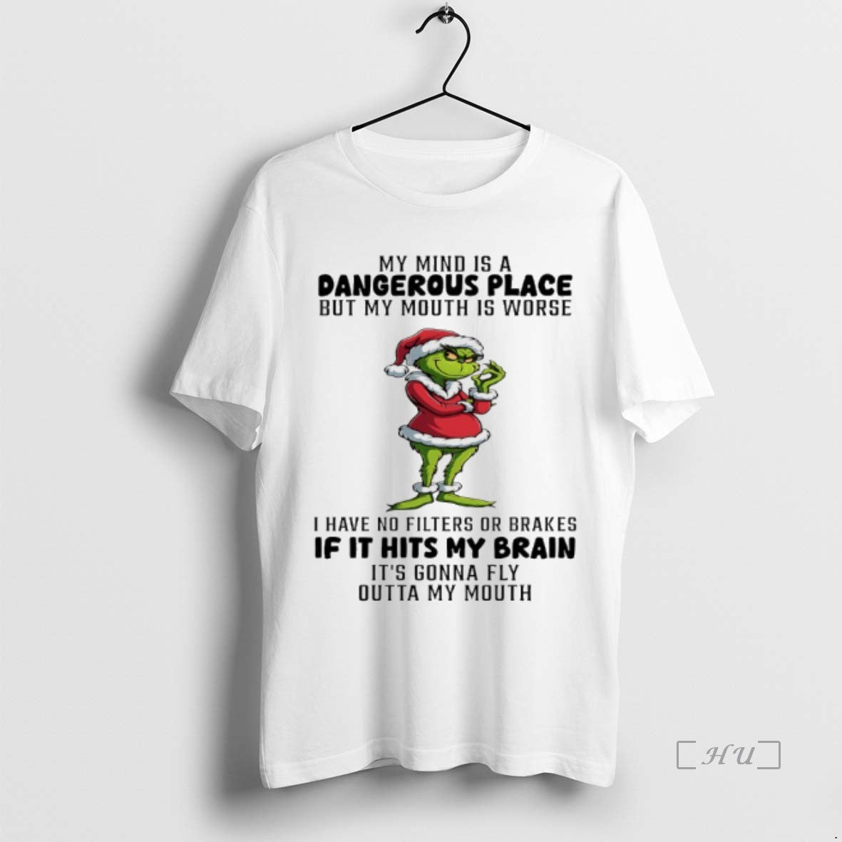 Officials Grinch Christmas 2025 My Mind Is A Dangerous Place But My Mouth Is Whorse Shirt Hoodie Sweatshirt | PurePodTees.com