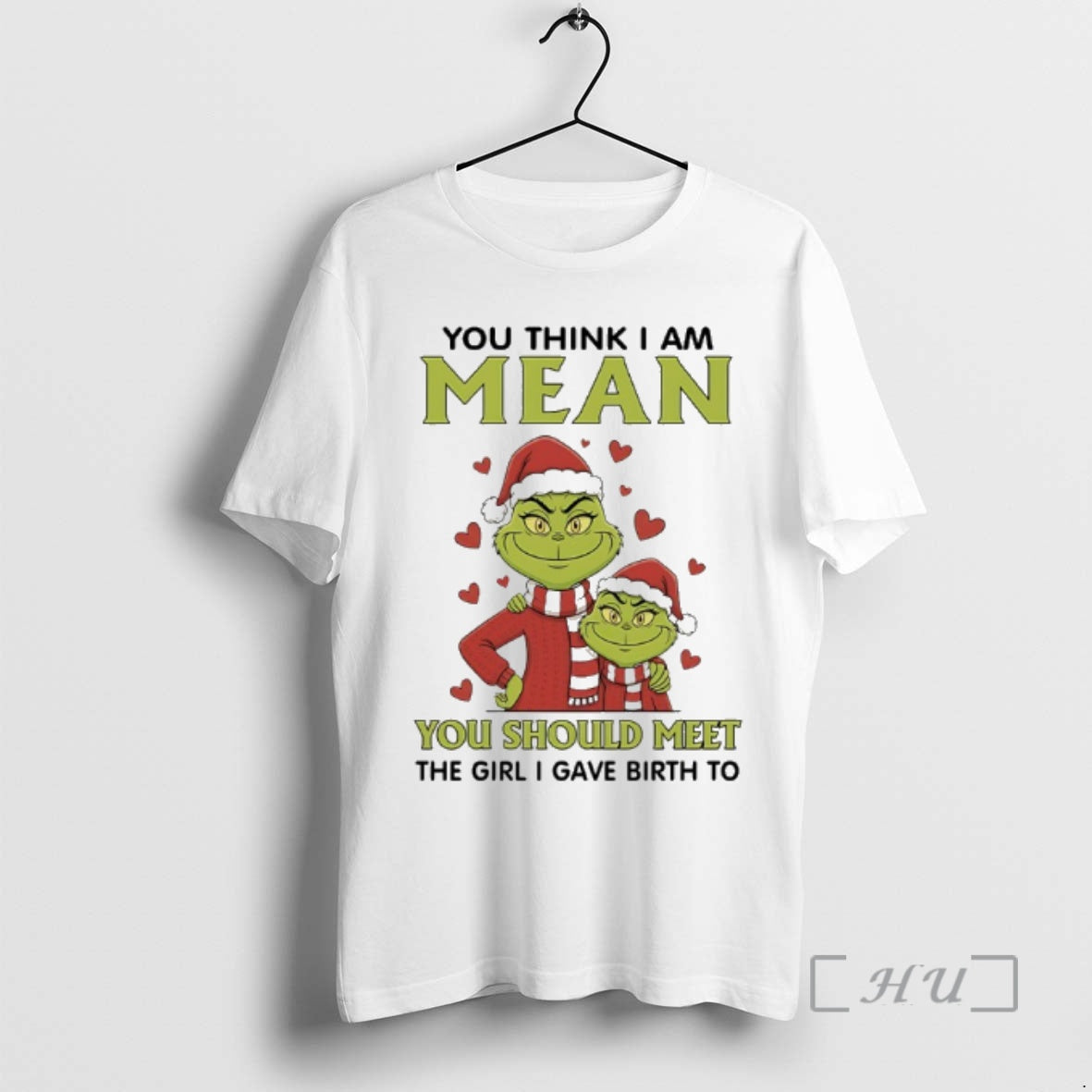 Officials Grinch Christmas Santa You Think I Am Mean You Should Meet The Girl Shirt Hoodie Sweatshirt | PurePodTees.com
