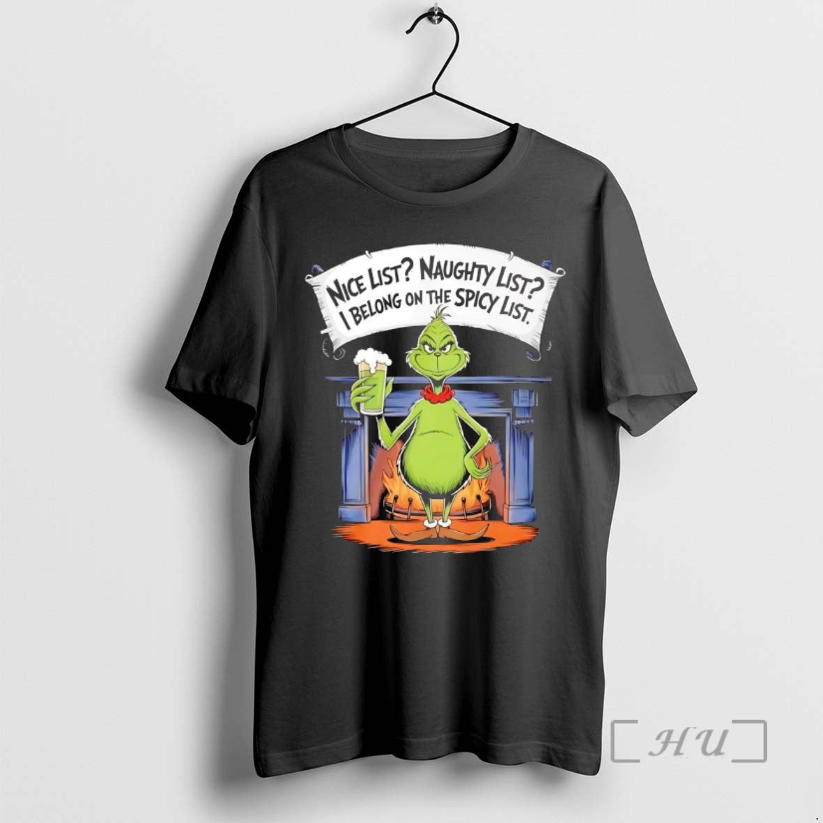 Officials Grinch Christmas Nice List Naughty List I Belong On The Spicy List Premium Shirt Hoodie Sweatshirt