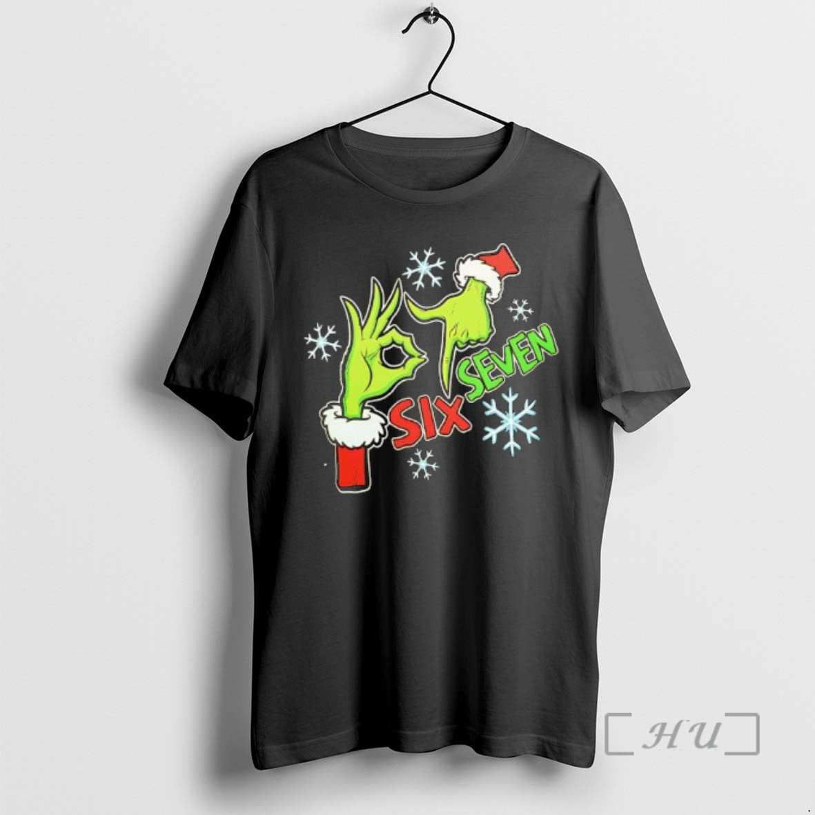 Officials Grinch Green Hands Christmas Number 6 7 Shirt Hoodie Sweatshirt | PurePodTees.com
