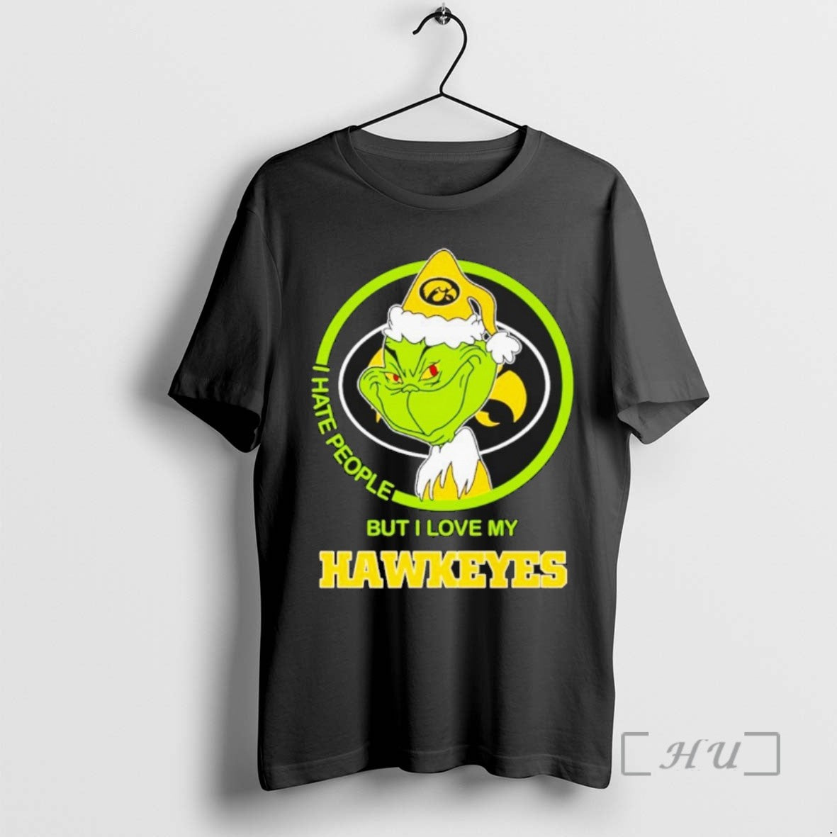 Officials Grinch I Hate People But I Love My Iowa Hawkeyes T Shirt Sweater