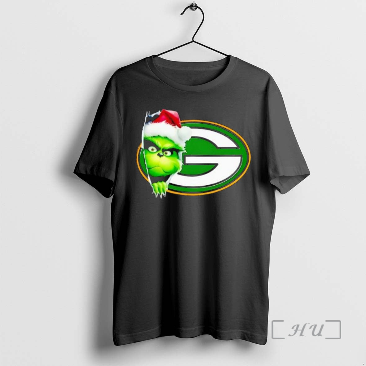 Officials Grinch Peeking Through Green Bay Packers Christmas Holiday Shirt Hoodie Sweatshirt | PurePodTees.com