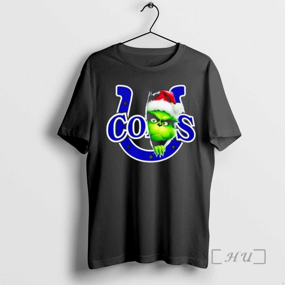 Officials Grinch Peeking Through Indianapolis Colts Christmas Holiday Shirt Hoodie Sweatshirt | PurePodTees.com