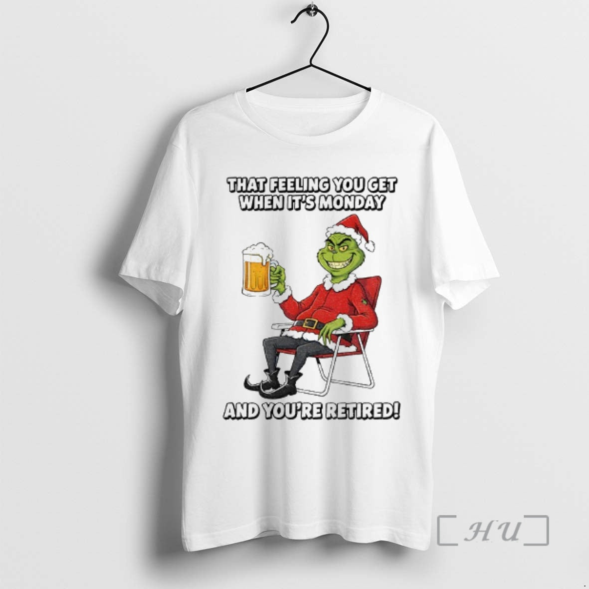 Officials Grinch Santa Claus That Feeling You Get When Its Monday And Youre Retired Christmas Shirt Hoodie Sweatshirt