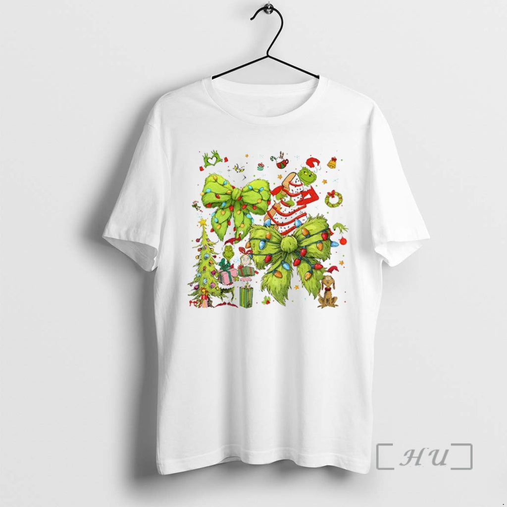 Officials Grinch Santa Hat Christmas Tree Cake Merry Christmas T Shirt Sweater