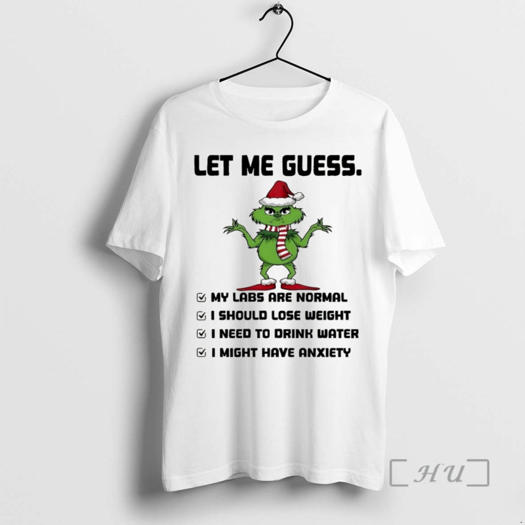 Officials Grinch Santa Hat Let Me Guess My Labs Are Normal I Should Lose Weight Shirt Hoodie Sweatshirt | PurePodTees.com