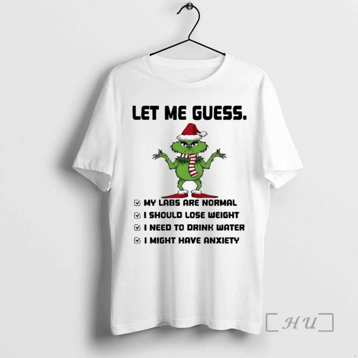 Officials Grinch Santa Hat Let Me Guess My Labs Are Normal I Should Lose Weight Shirt Hoodie Sweatshirt | PurePodTees.com